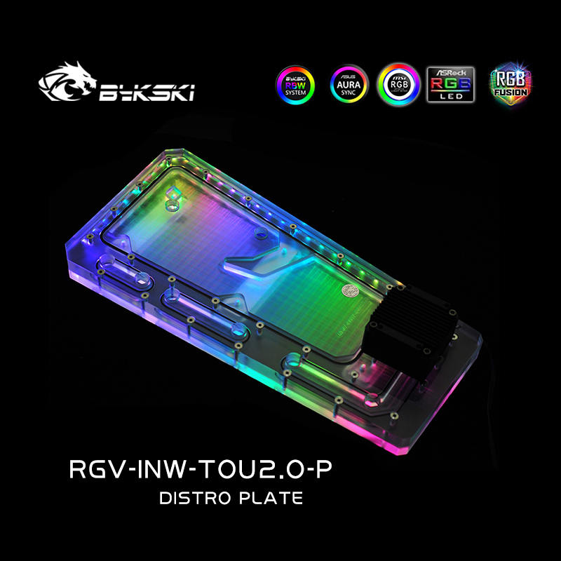 Distro Plate Ddc Pump Combo - BYKSKI RGV-INW-TOU2.0-P Placa acrílica solución de