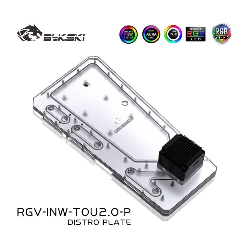 Distro Plate Ddc Pump Combo - BYKSKI-placa acrílica con solución de canal