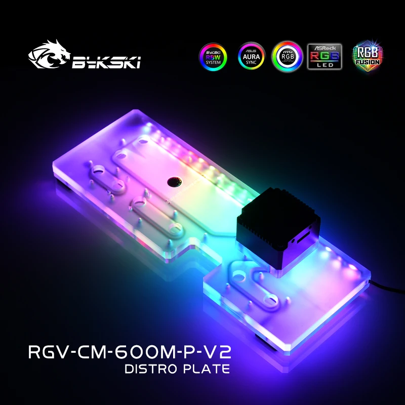 Distro Plate Ddc Pump Combo - Placa de distribución acrílica Bykski/reservatorio de