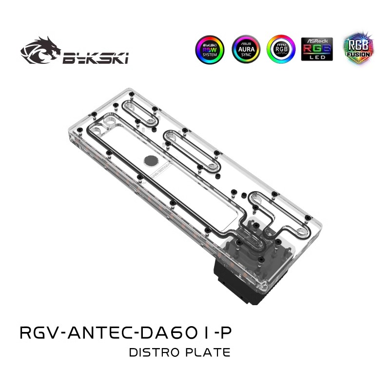 BYKSKI-placa acrílica para vía - Distro Plate Ddc Pump Combo reseña y precio
